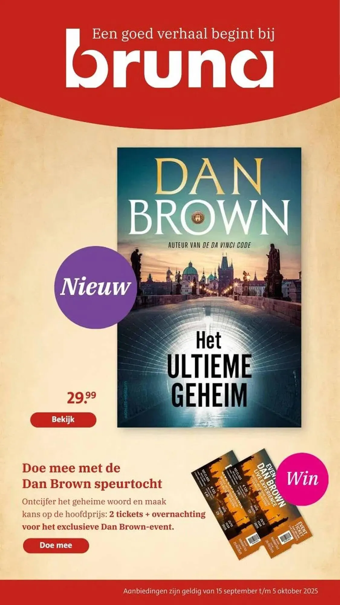 Bruna folder van 15 september tot 5 oktober 2025 - Folder pagina 1