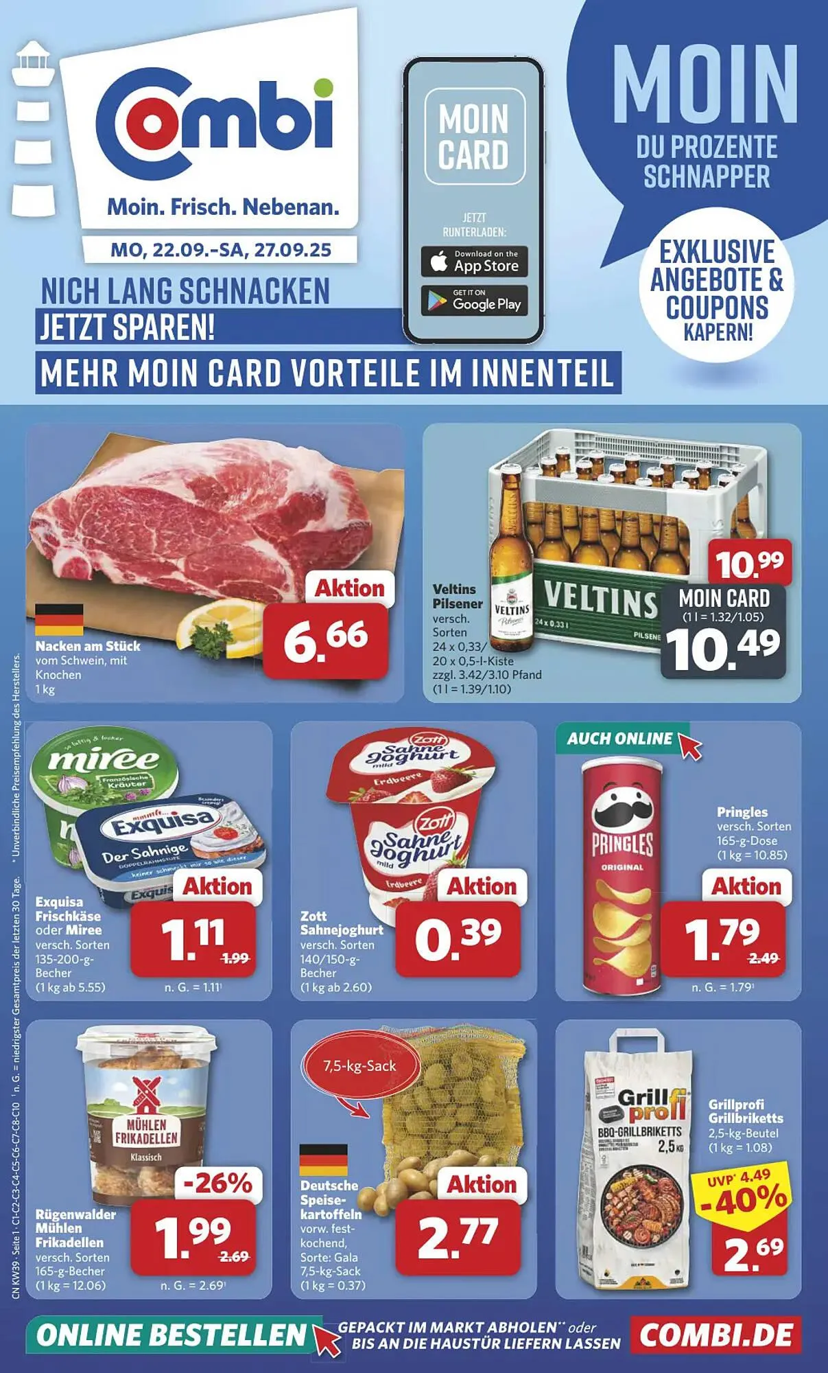 Combi Markt DE folder van 22 september tot 27 september 2025 - Folder pagina 1