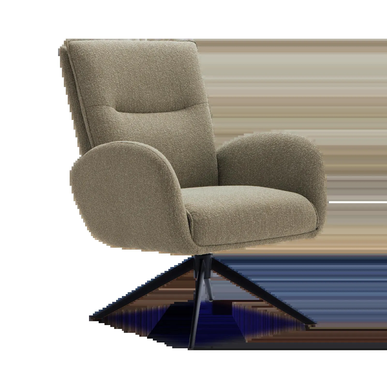 Draaifauteuil Whisper (laag/poot: zwart) - Lodge Thyme