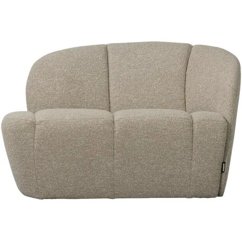 WOOOD 2-zits bankje rechts Mojo - Polyester - Beige Melange -73x112x77