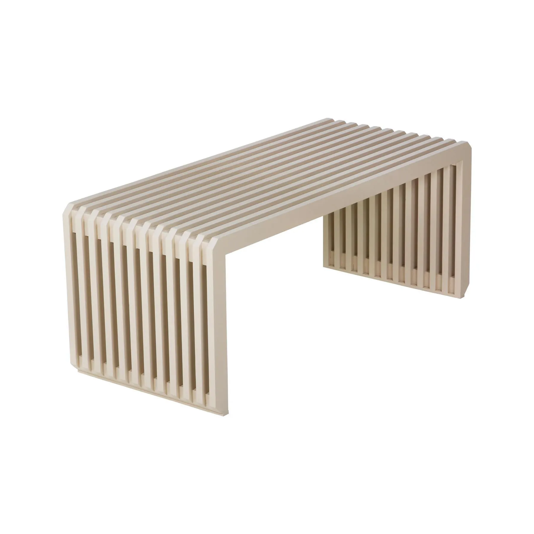 HKliving Slatted Bankje - Sand