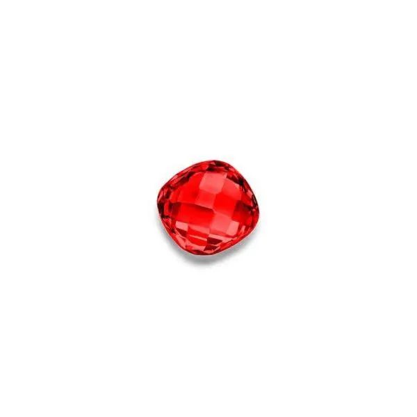 MY iMenso Quadrati (13mm) insignia "Lipstick red CZ" faceted