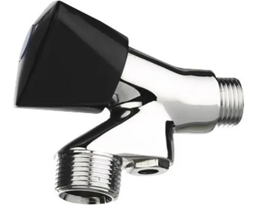 Wasmachinekraan 1/2" met keerklep zwarte knop