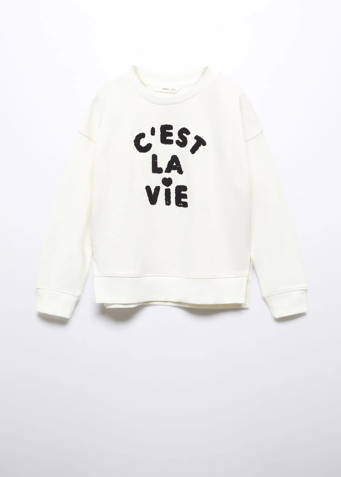 Sweatshirt met bedrukte boodschap