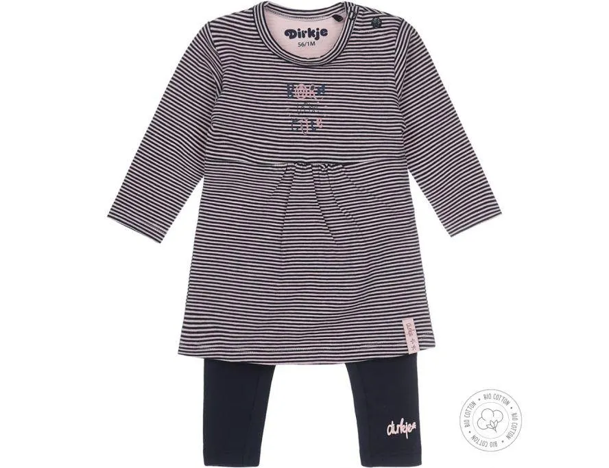 Set 2-delig Dirkje NOOS Bio Cotton Navy/Light Pink