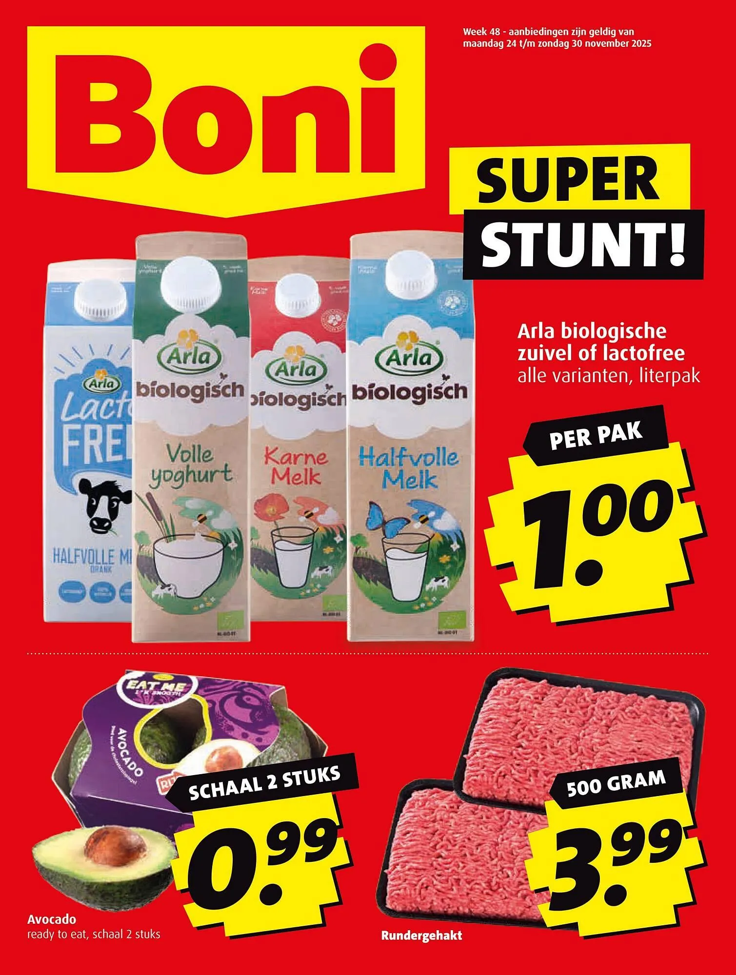 Boni folder van 24 november tot 29 november 2025 - Folder pagina 1