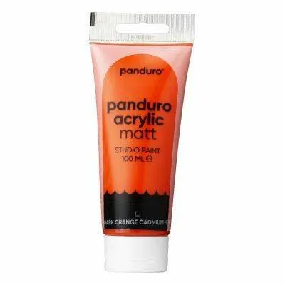 Panduro acrylverf mat - 100 ml - donkeroranje