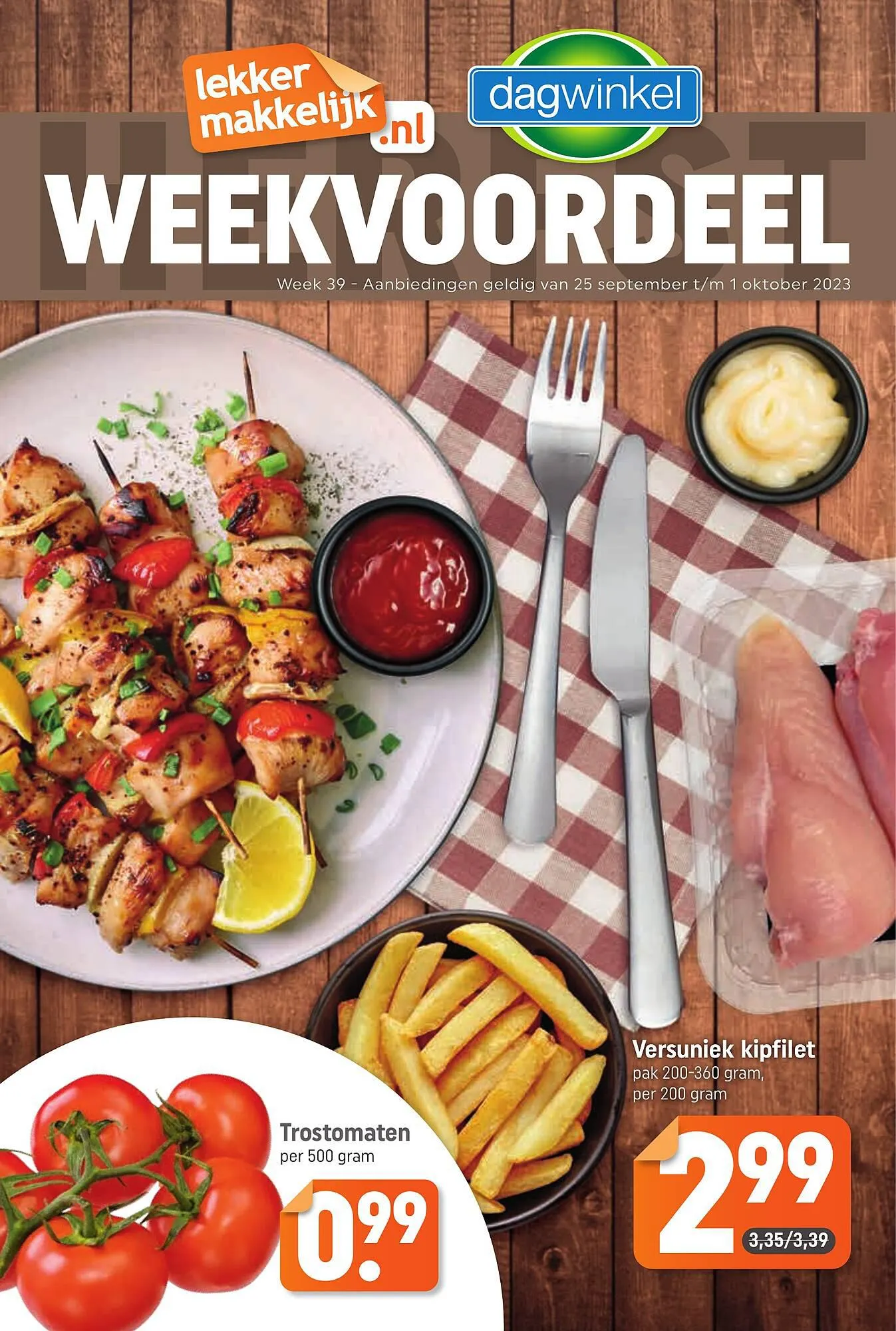 Dagwinkel folder van 25 september tot 1 oktober 2023 - Folder pagina 1