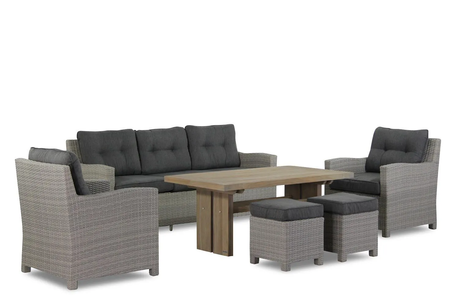 Domani Kopenhagen/Brighton 140 cm dining loungeset 6-delig