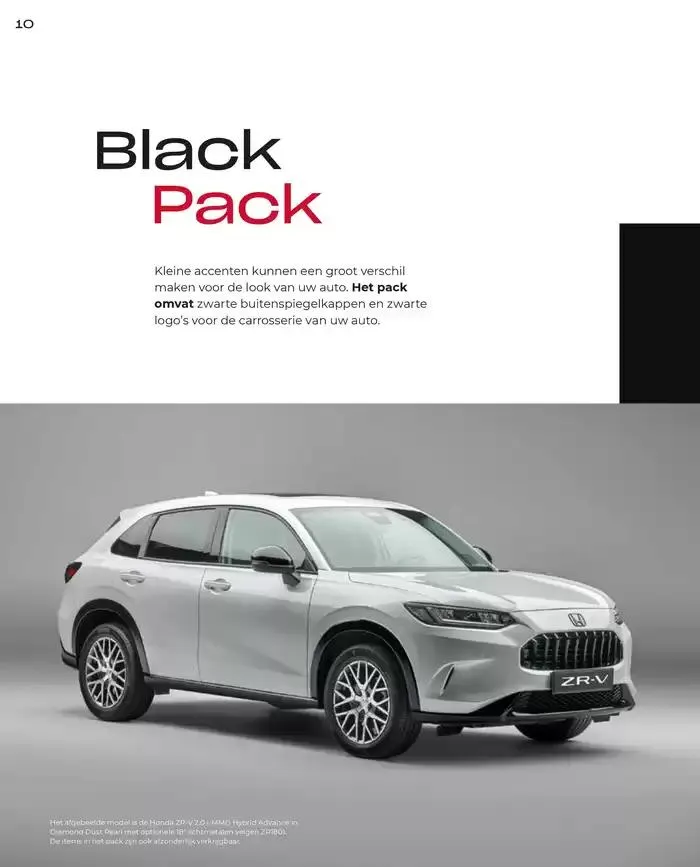 ZR-V Accessories van 19 november tot 30 juni 2025 - Folder pagina 10