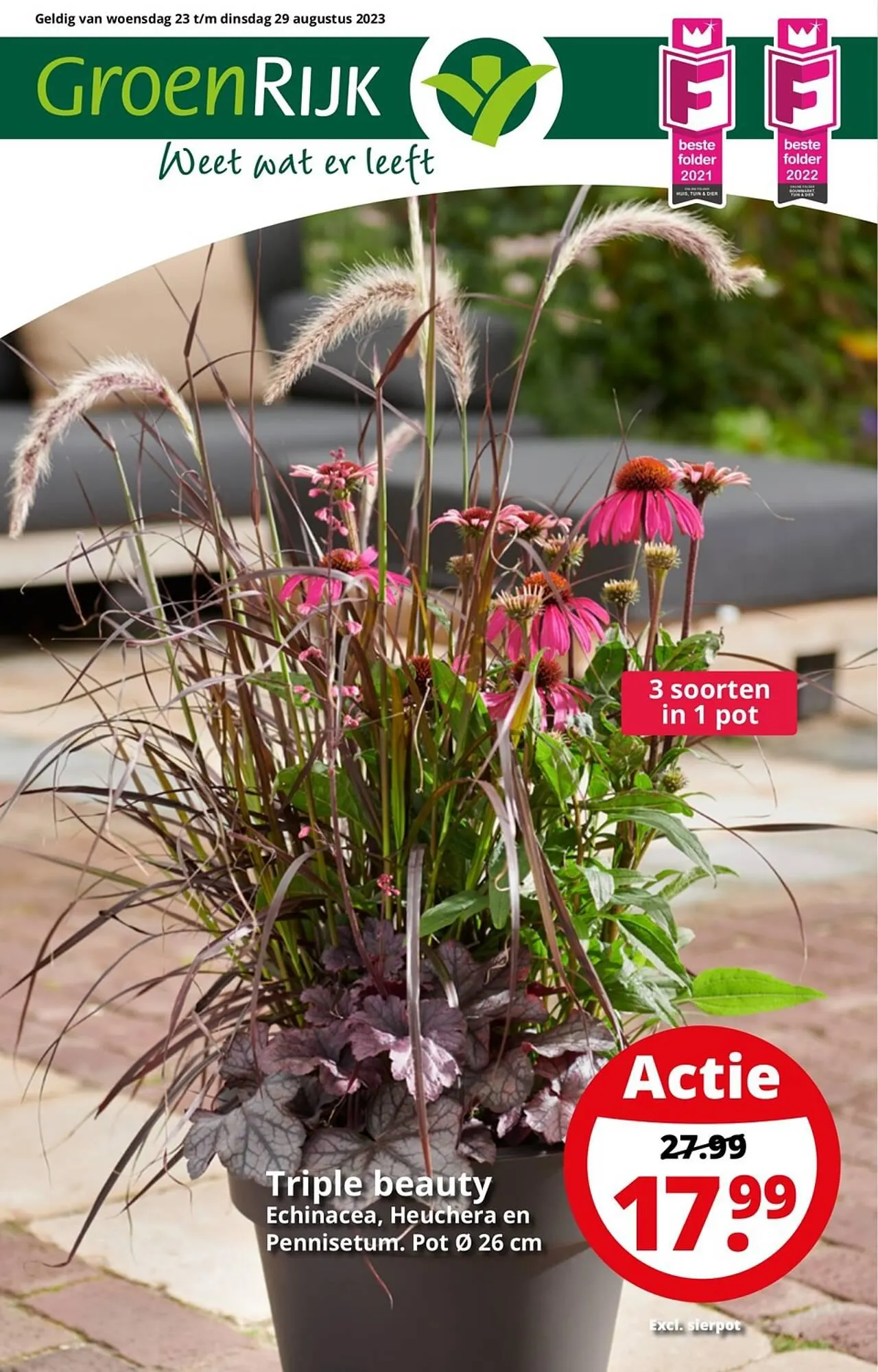 GroenRijk folder van 23 augustus tot 29 augustus 2023 - Folder pagina 1