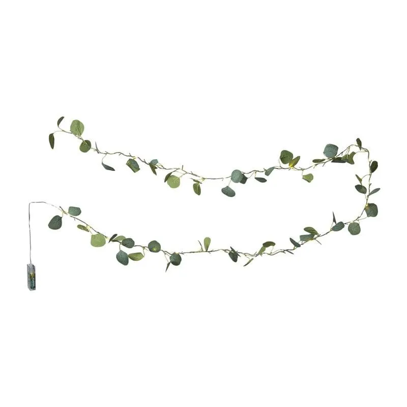 Kerst lichtslinger met eucalyptus - groen - 2 meter