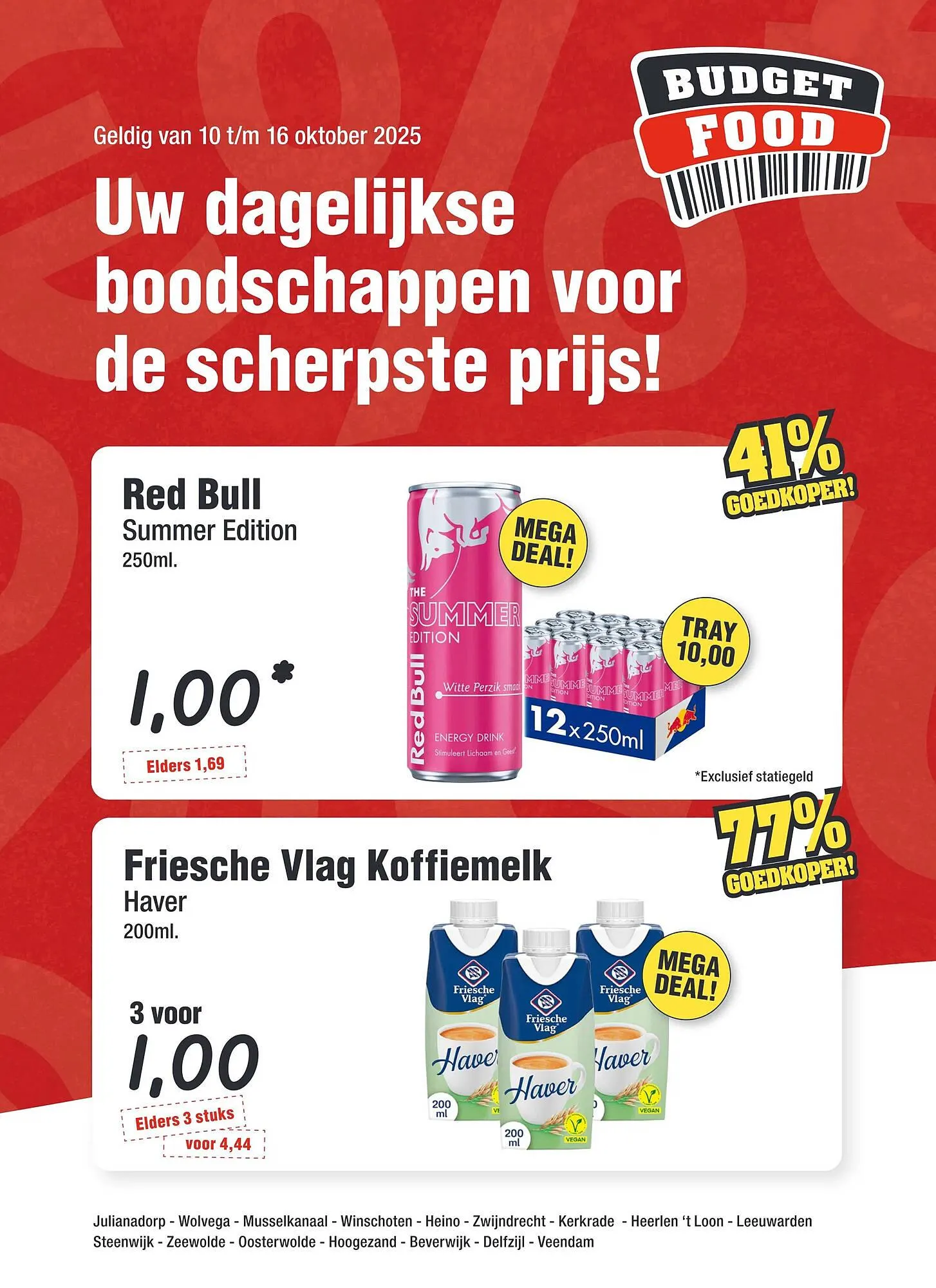 Budget Food folder van 10 oktober tot 16 oktober 2025 - Folder pagina 1