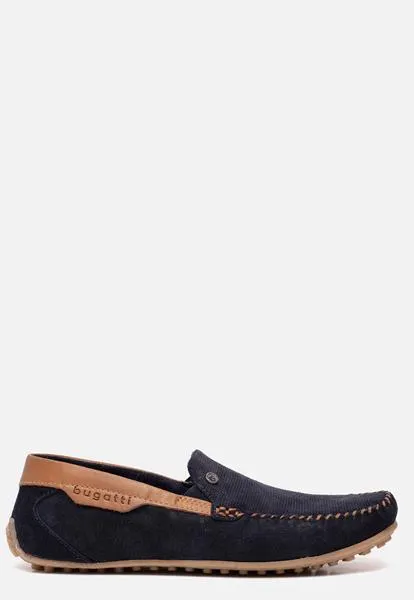 Bugatti Instappers blauw Suede