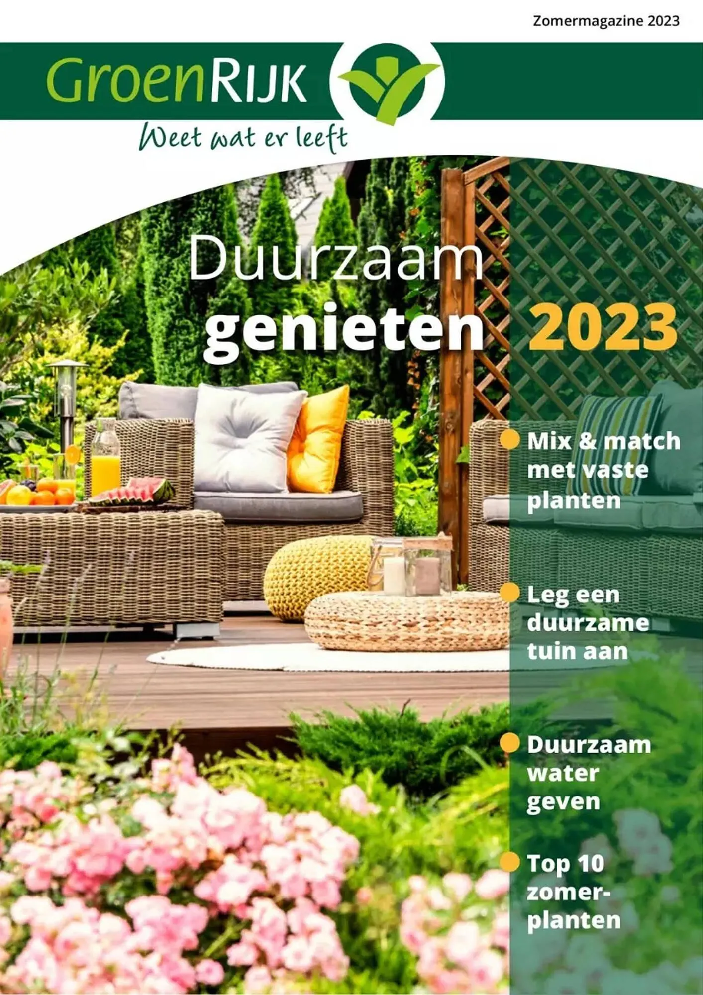 GroenRijk folder van 17 mei tot 31 augustus 2023 - Folder pagina 1