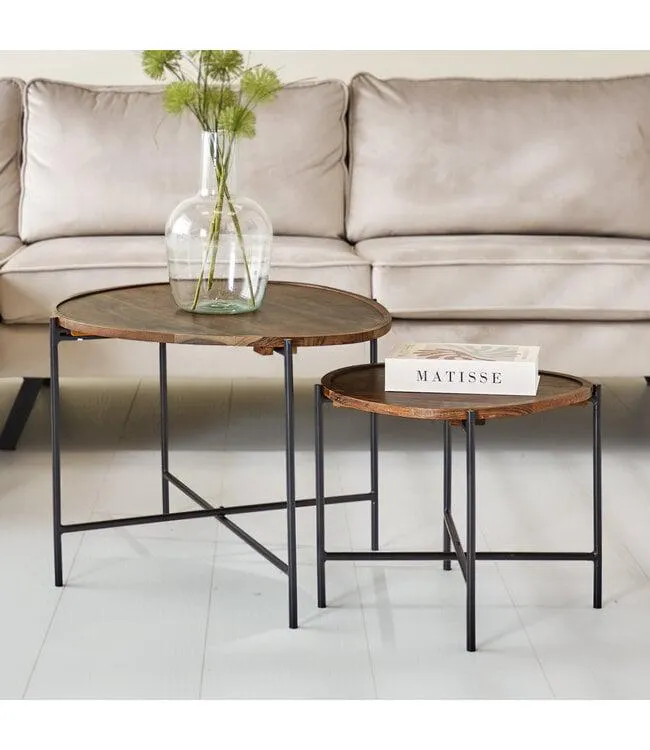 Organische salontafel set van 2 Norah mangohout
