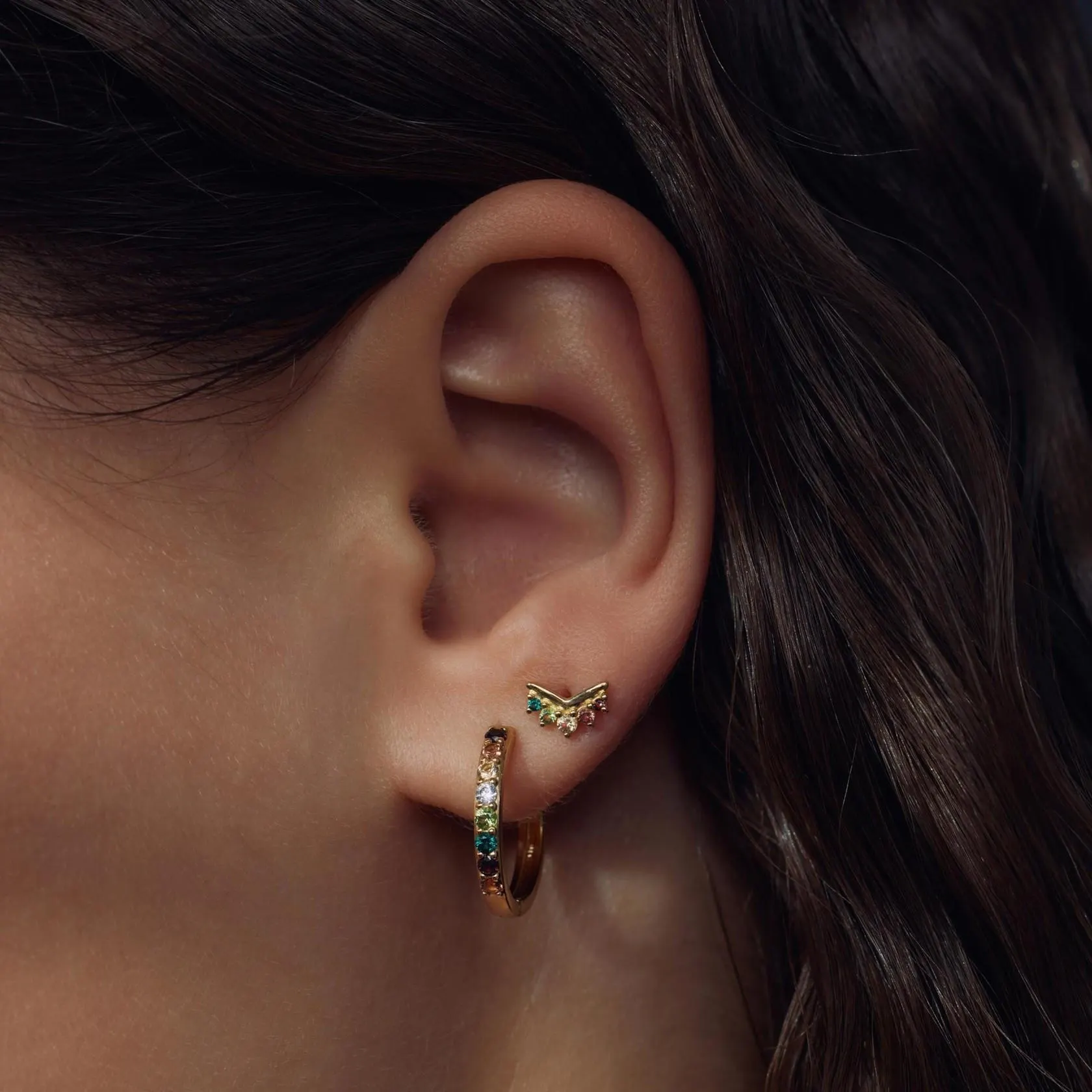 Sorprendimi 925 sterling zilveren gold plated oorbellen set PDM90035