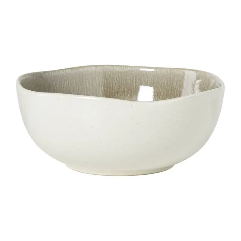 Schaal kaori - wit/bruin - ø16.8x7 cm