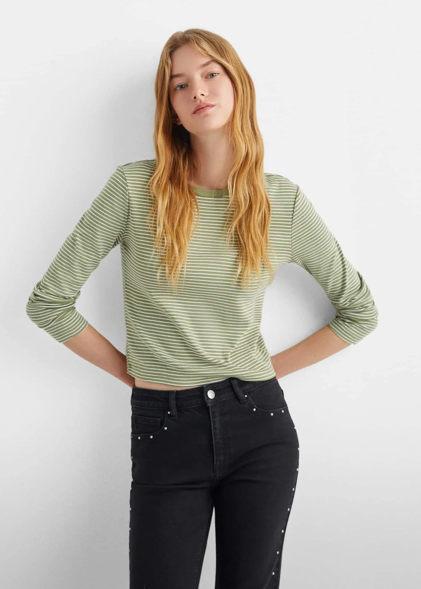 Gestreept T-shirt met lange mouwen