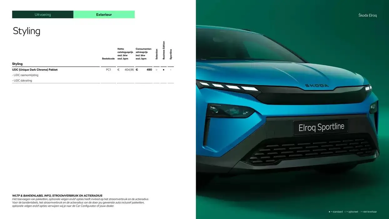 Škoda Elroq prijslijst per 1 oktober 2024 van 6 december tot 6 december 2025 - Folder pagina 11