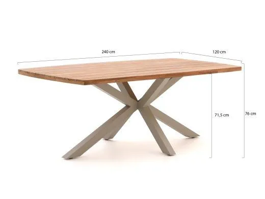 Bellagio Sordio/Induno Deens Ovaal 240cm dining tuinset 7-delig stapelbaar