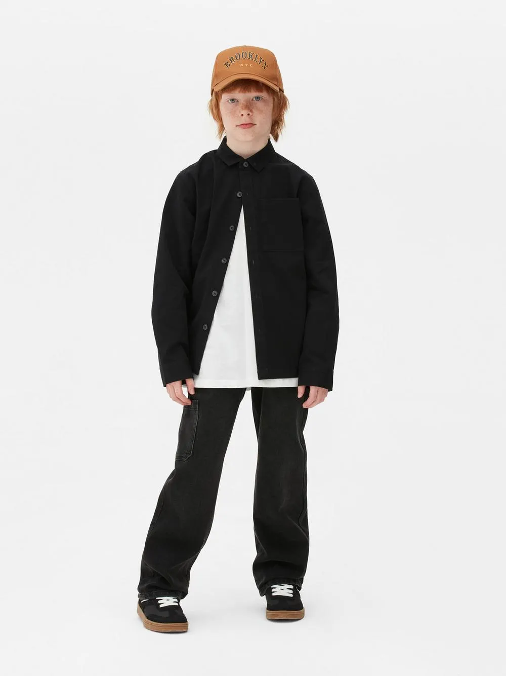 Set van T-shirt en overhemd met lange mouwen