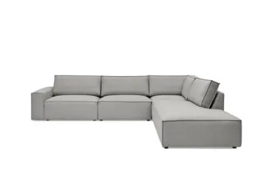 Loods 5 Design hoekbank Segment Rechts Arm Links, Midden, Hoek, Lounge Rechts | Stof: Board Grey 65