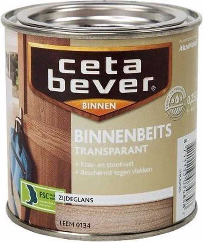 CetaBever Binnenbeits Transparant Leem 0134
