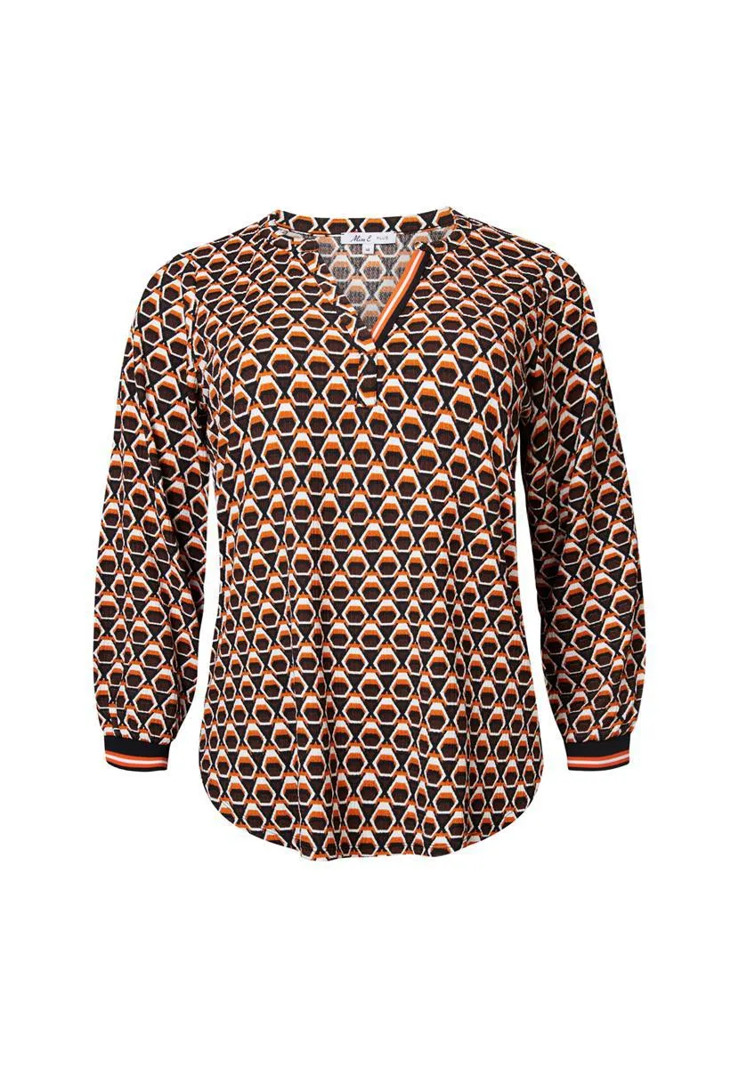 Top print oranje
