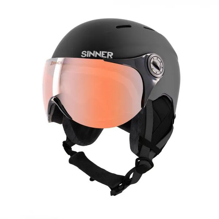 Typhoon Visor skihelm matte black red