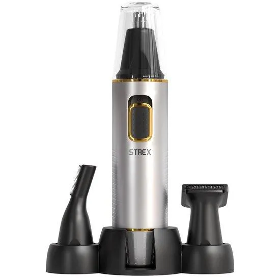 Strex 3 In 1 Neushaartrimmer Set - Oplaadbaar & Afspoelbaar - Neustrimmer / Oortrimmer / Wenkbrauwtrimmer / Baardtrimmer - Mannen & Vrouwen