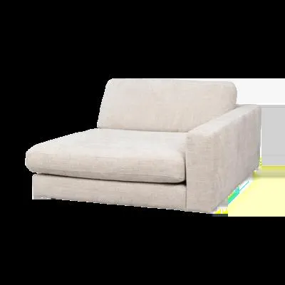 Modulaire chaise longue Duncan - rechts Lichtgrijs/beige