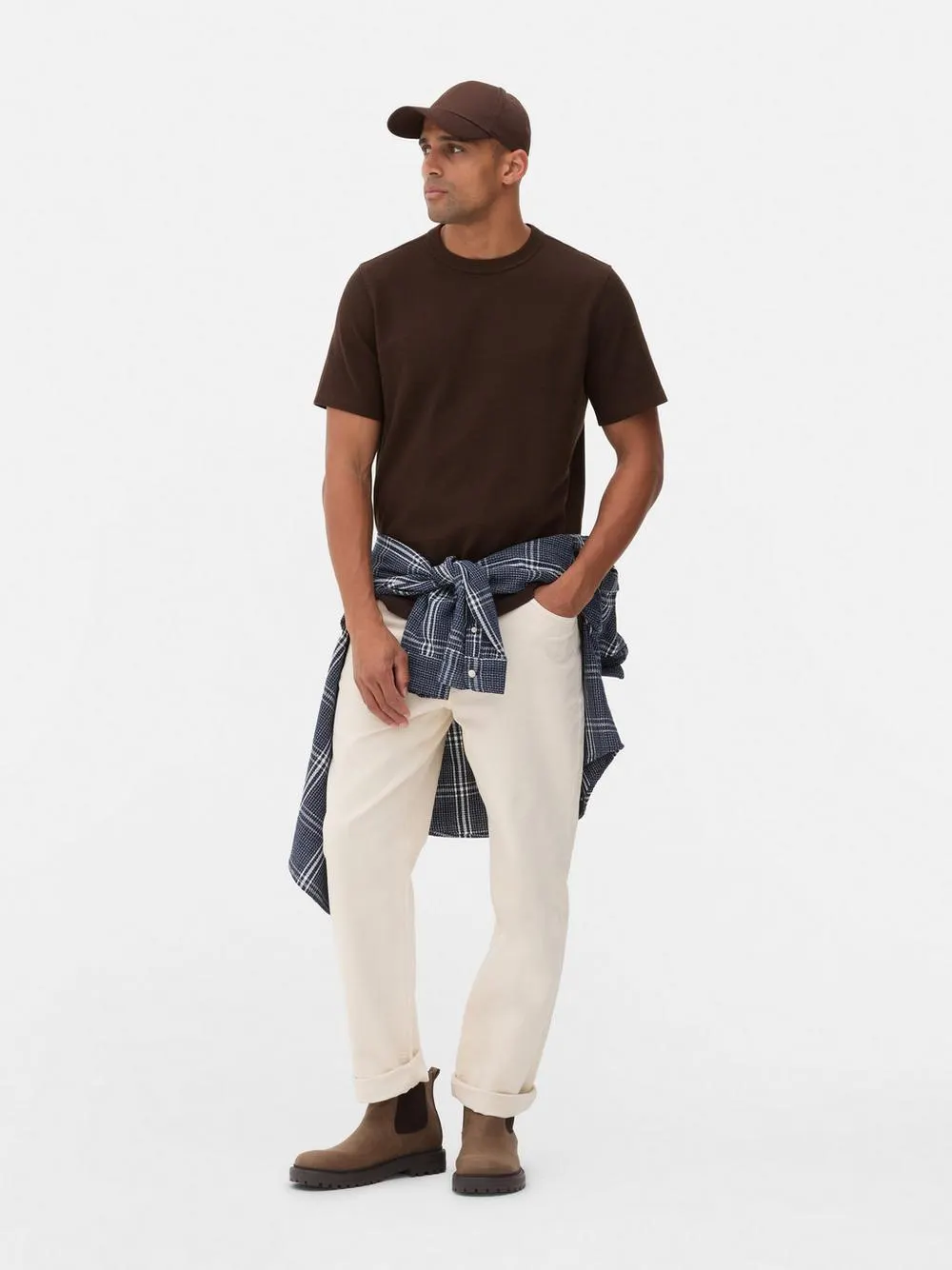 T-shirt met honingraattextuur