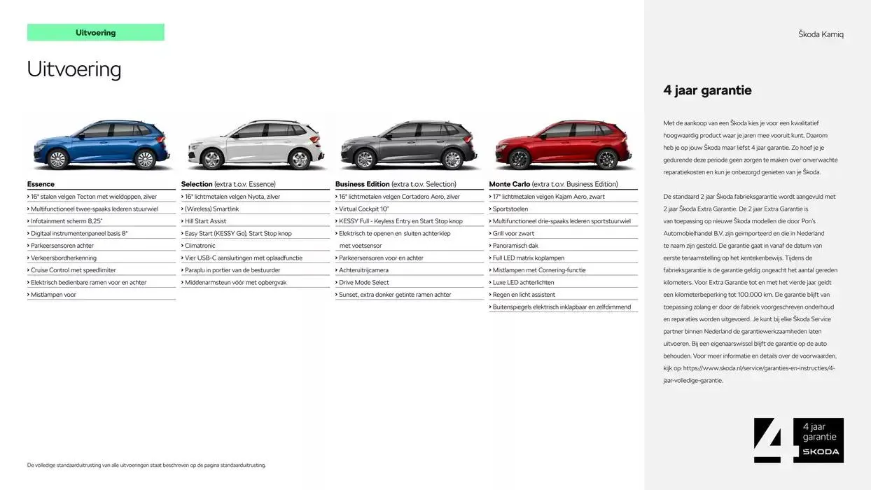 Škoda Kamiq prijslijst per 14 augustus 2024 van 22 oktober tot 22 oktober 2025 - Folder pagina 3