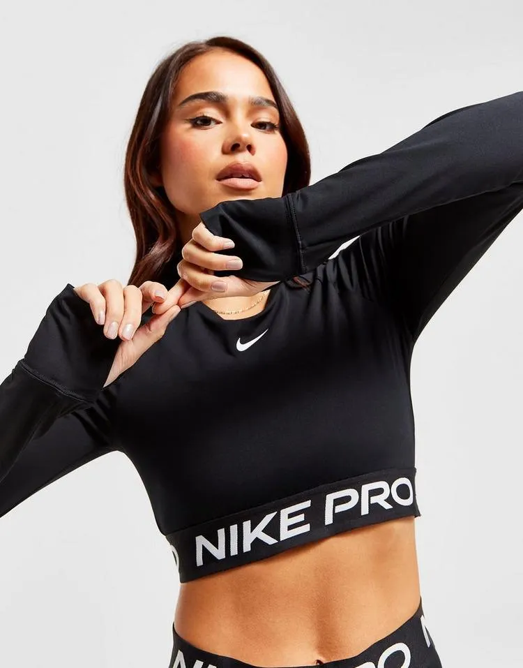 Nike Nike Pro 365 Dri-FIT korte top met lange mouwen voor dames