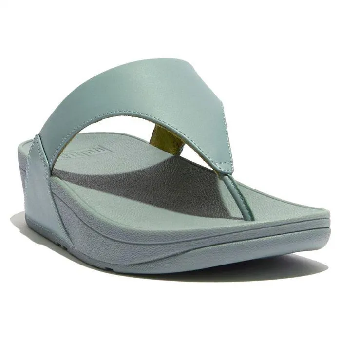 Fitflop LuLu Leather slippers dames cool blue