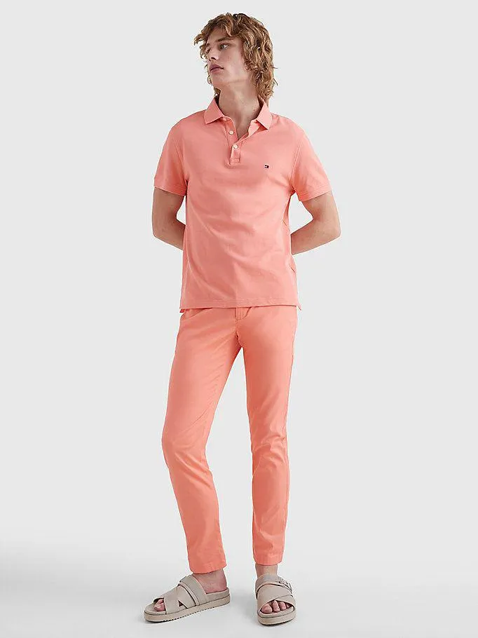 Piqué Stretch Polo Peach Dusk