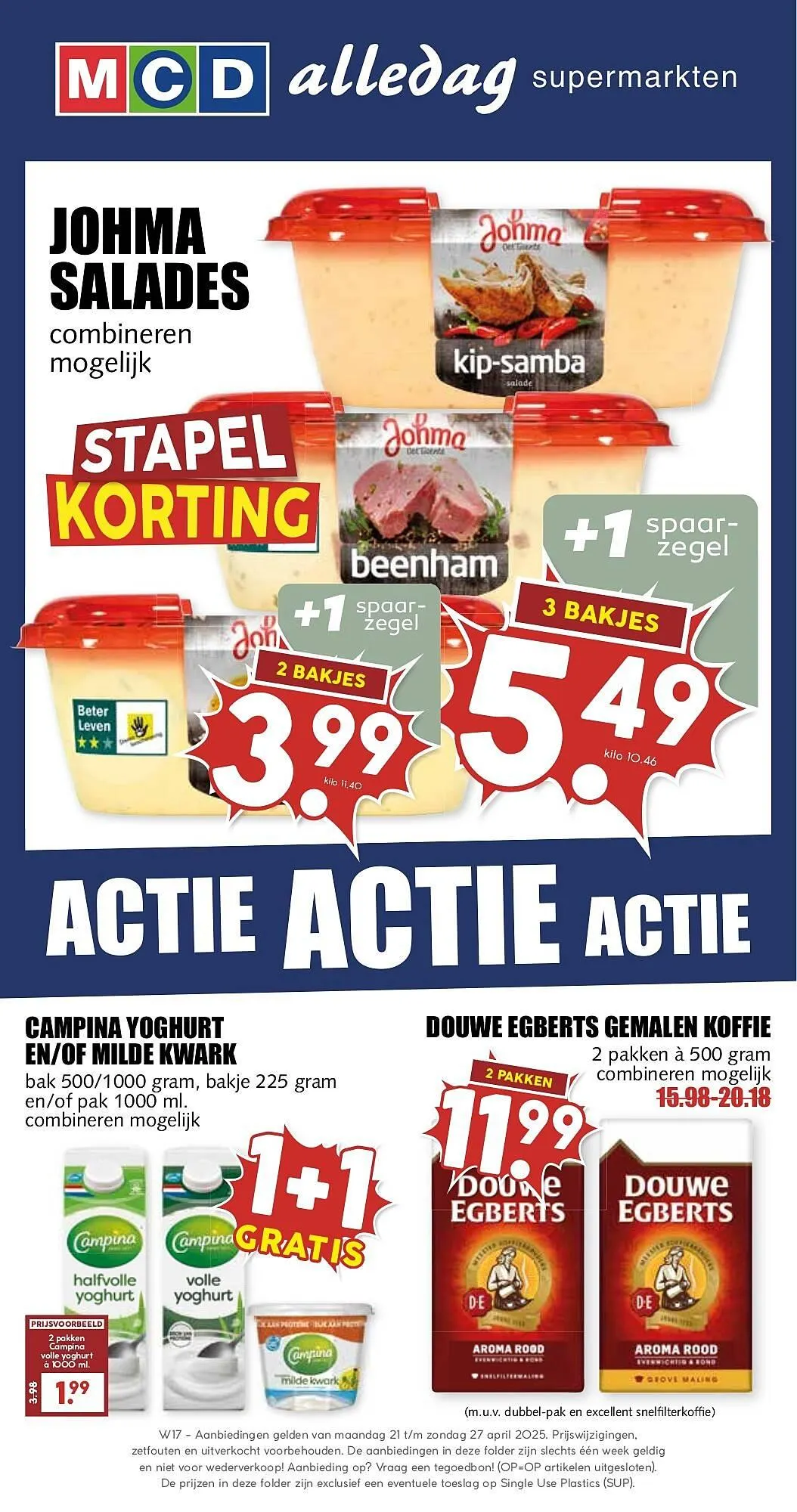MCD Supermarkt folder van 21 april tot 27 april 2025 - Folder pagina 1