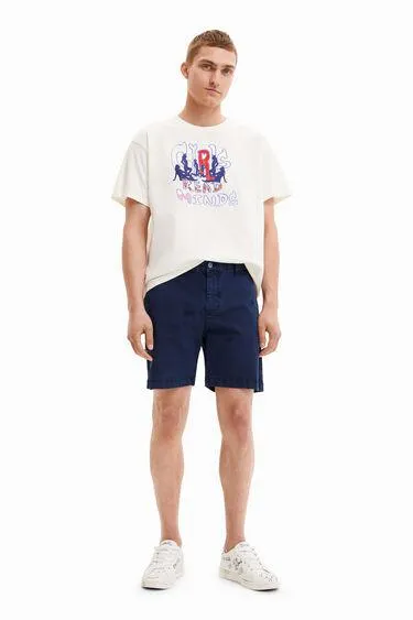 Embroidered Bermuda shorts