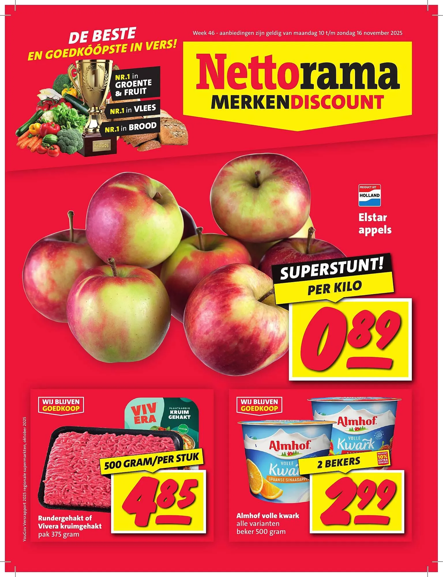 Nettorama folder van 10 november tot 15 november 2025 - Folder pagina 1