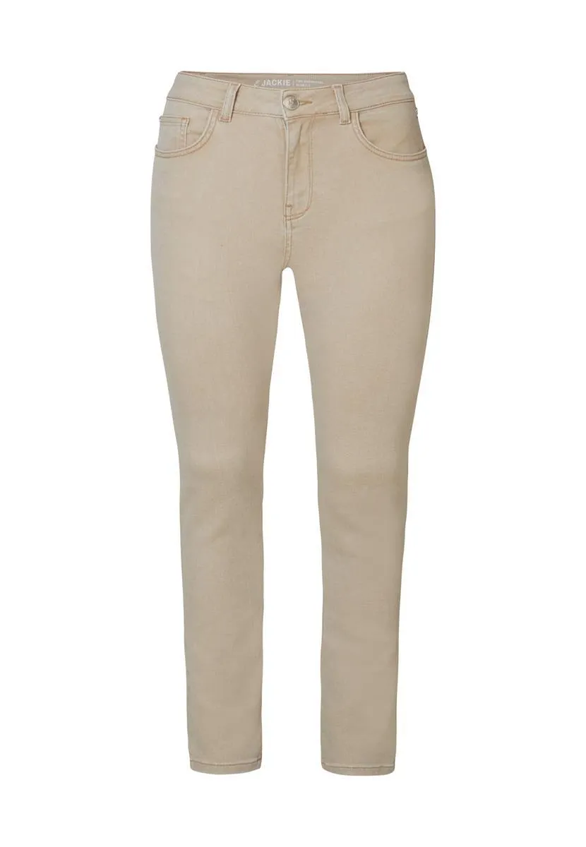 Jeans slim fit zand