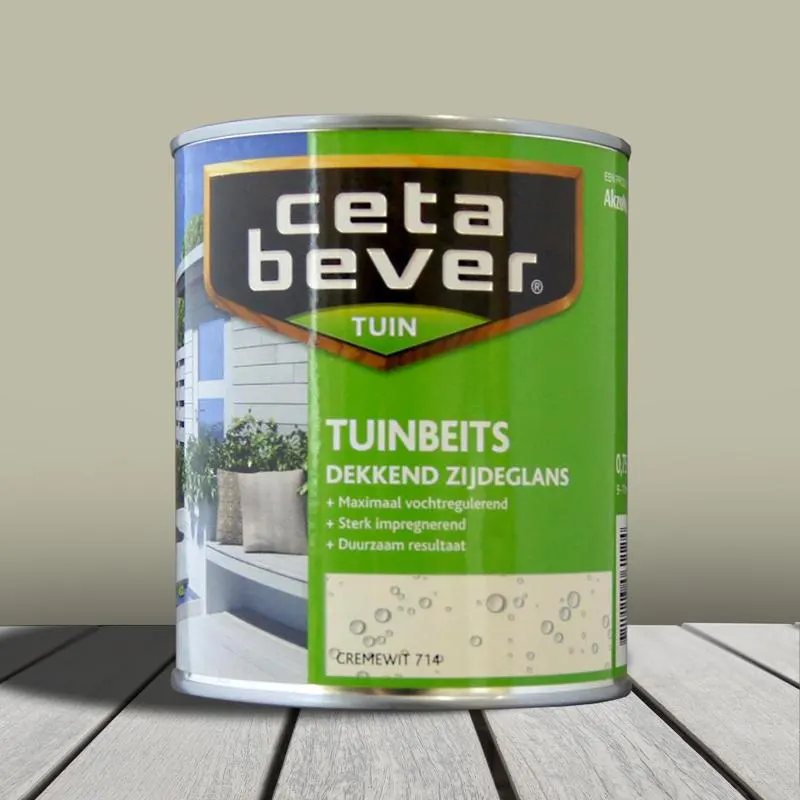 CetaBever Tuinbeits Dekkend Cremewit 714