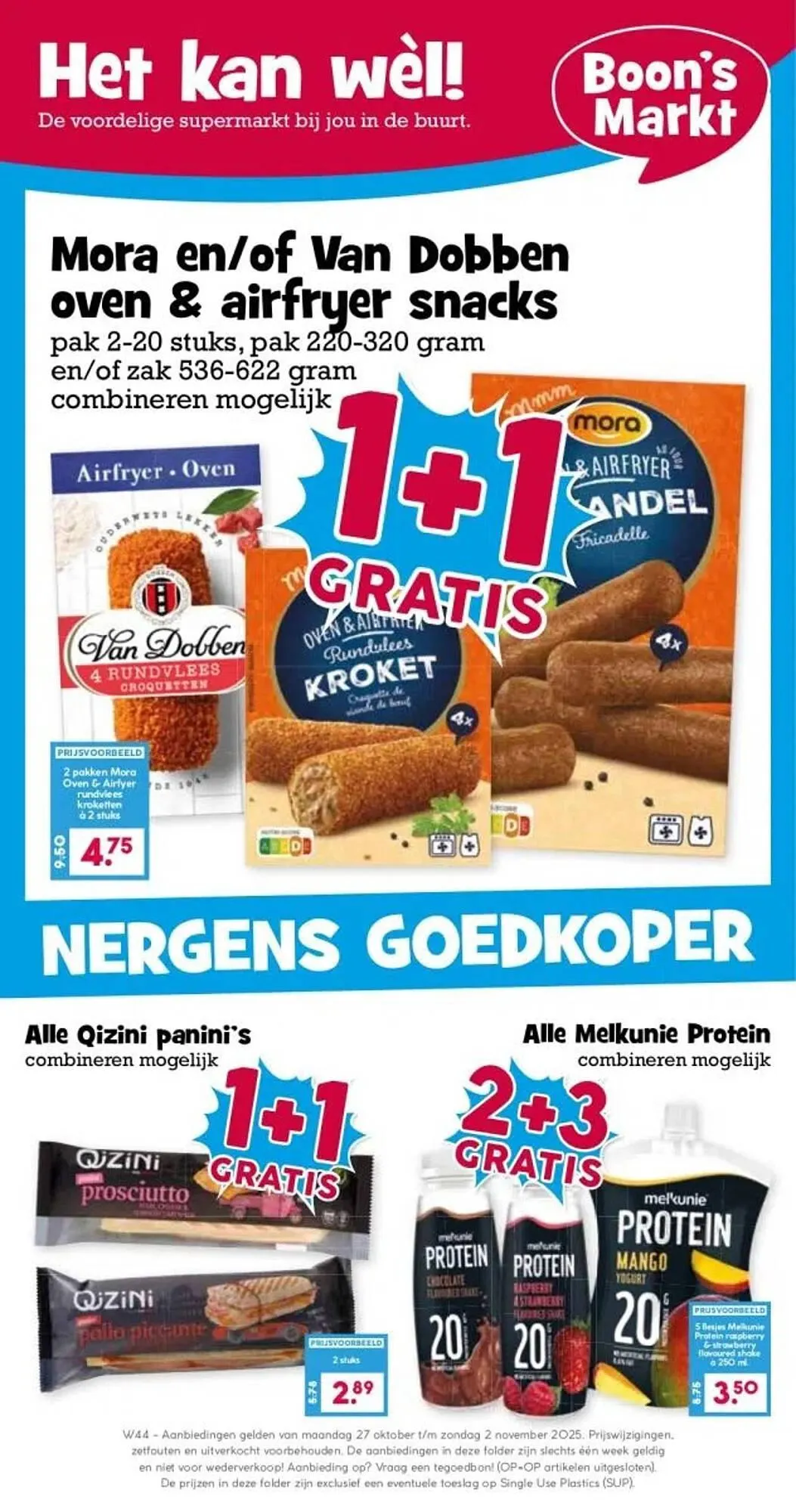 Boon`s Markt folder van 27 oktober tot 2 november 2025 - Folder pagina 1