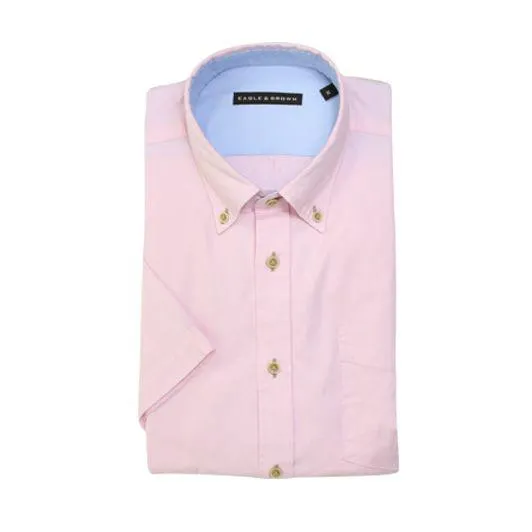 overhemd casual roze korte mouwen