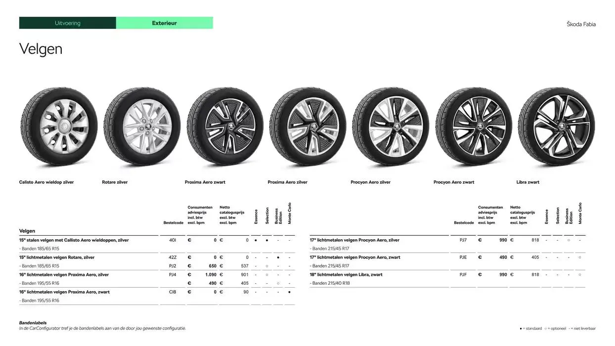 Škoda Fabia prijslijst per 25 november 2024 van 27 november tot 27 november 2025 - Folder pagina 9