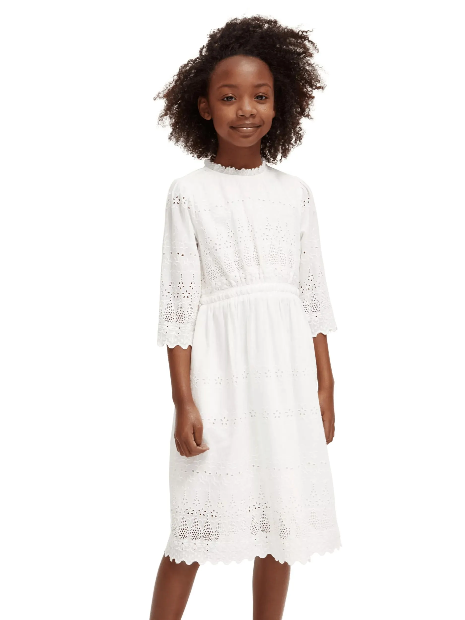 Broderie anglaise midi dress