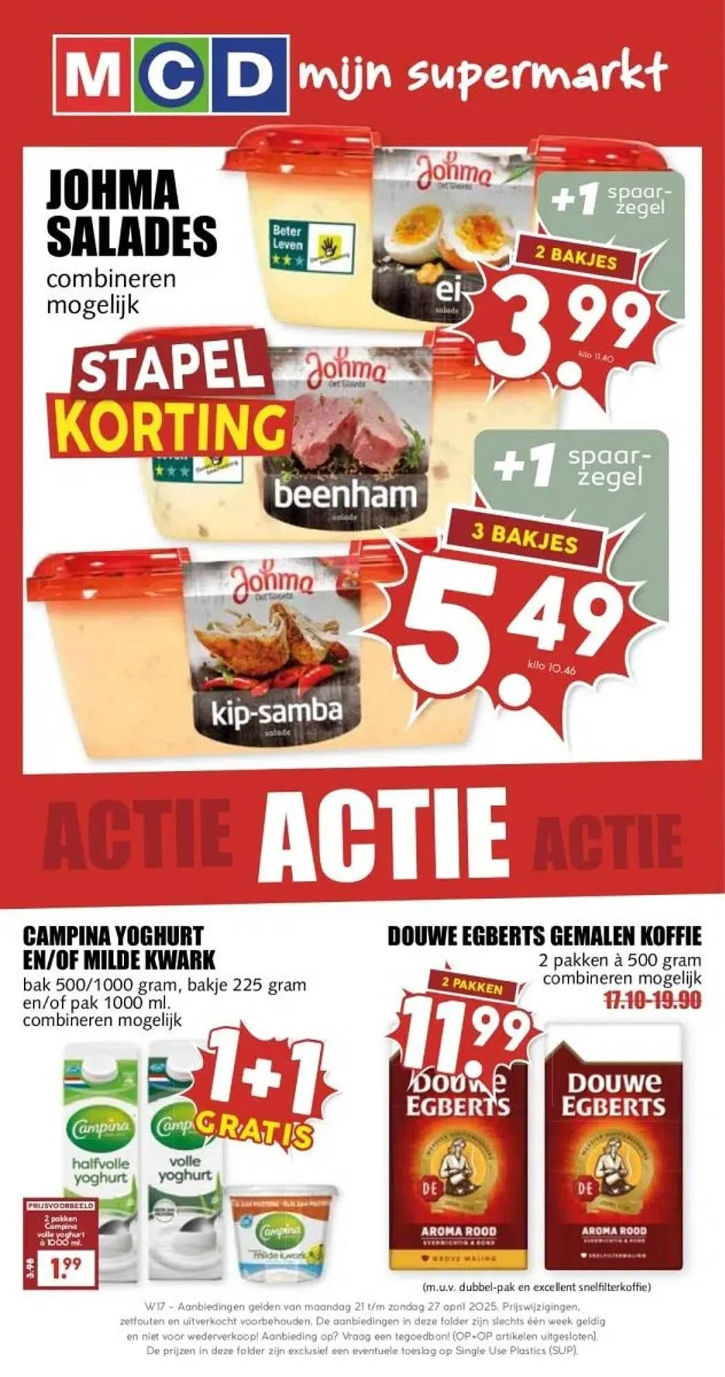 MCD Supermarkt folder van 20 april tot 27 april 2025 - Folder pagina 1