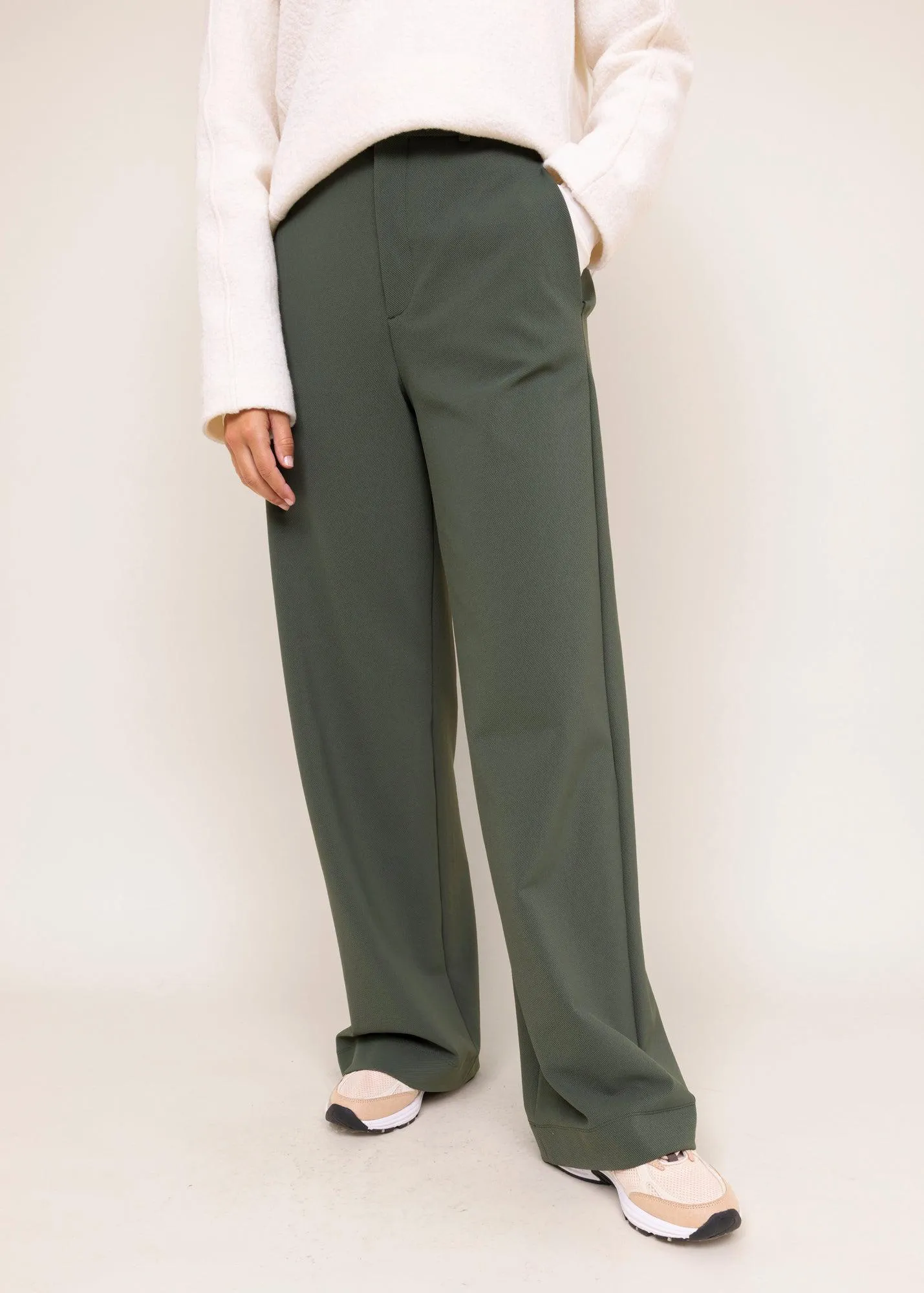 Tailored twill broek