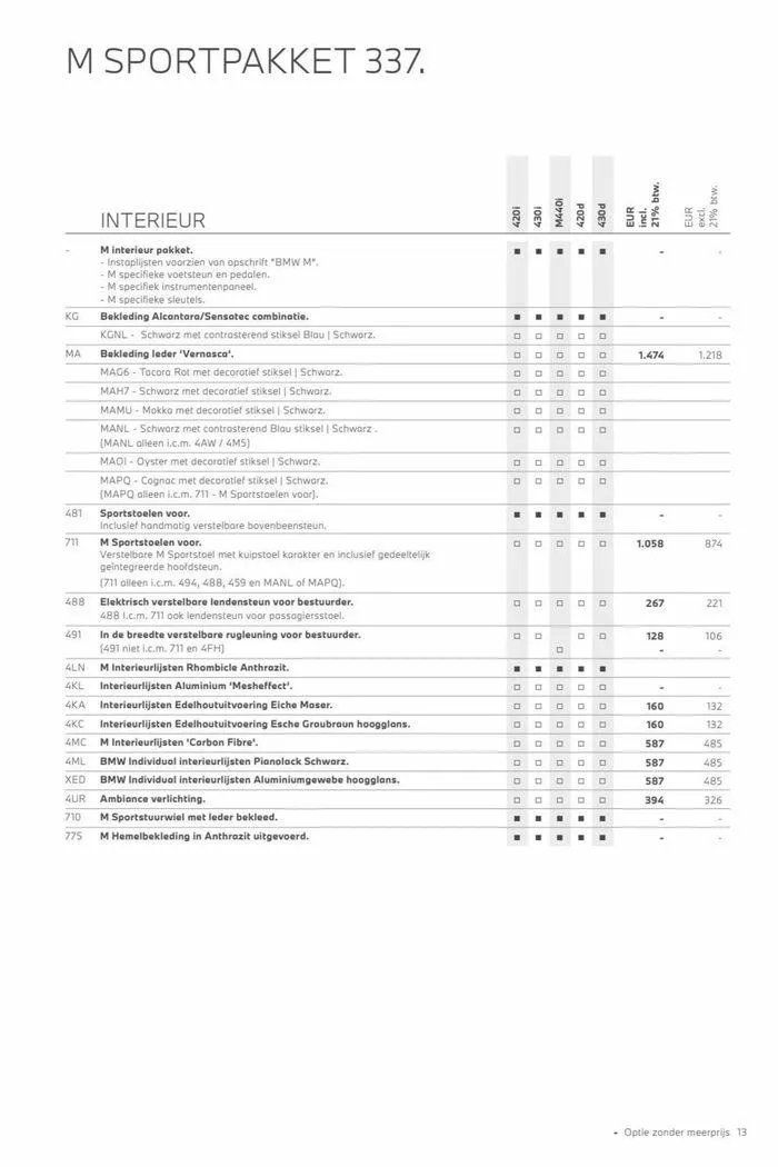 4-serie Gran Coupé van 12 november tot 12 november 2024 - Folder pagina 13