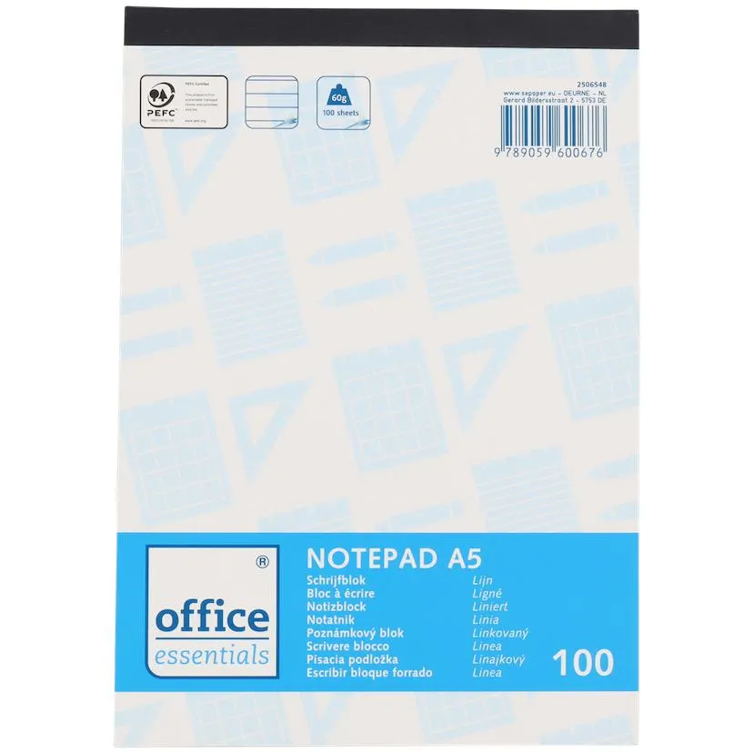 Office Essentials schrijfblok A5